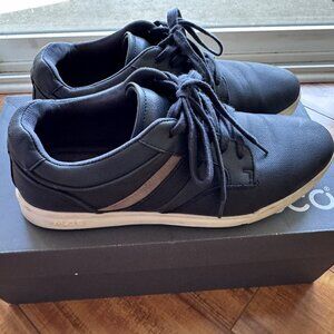 ALDO Men’s Casual Low Top Sneakers - Navy Blue with Tan Detail - US Size 9